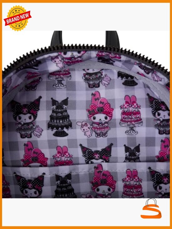 Loungefly Sanrio My Melody Kuromi Mini Backpack Faux Leather Adjustable Straps